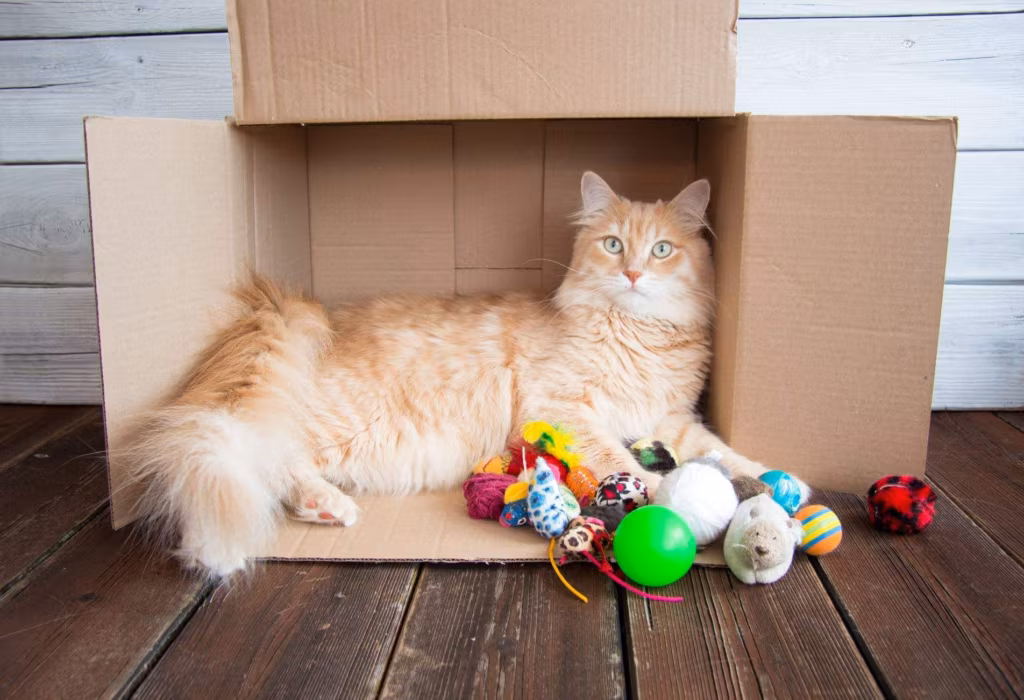 Sad cat laying