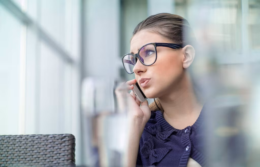 girl talking on a phone