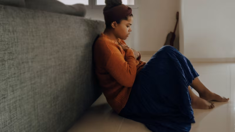 Anxious woman before moving with cross country movers