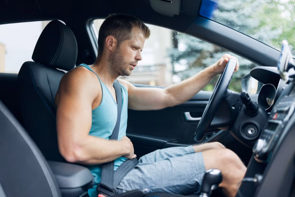 Guy struggling with physical symptoms after moving cross-country