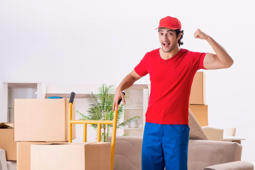 Mover packing up the boxes