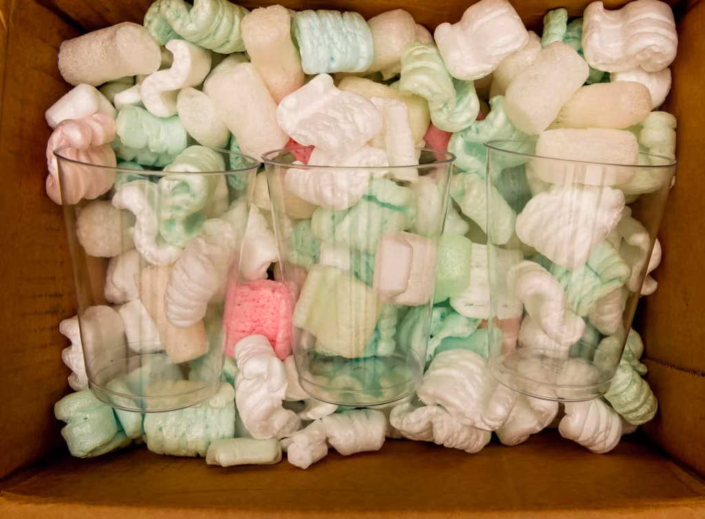 box filled with padding material